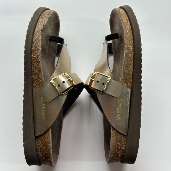 Mephisto Women’s Gold Tan Sandals with Adjustable Buckles - Picture 9 of 13
